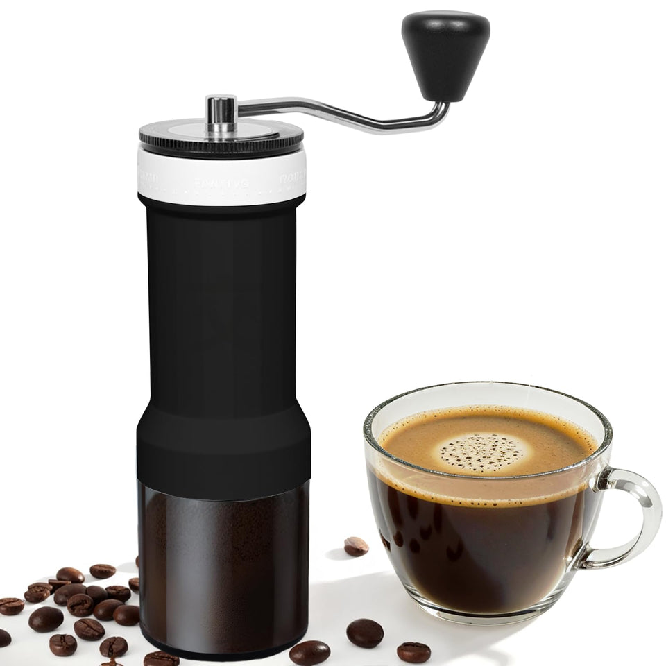 CEVING Mini Manual Grinder front view, compact and travel-friendly.