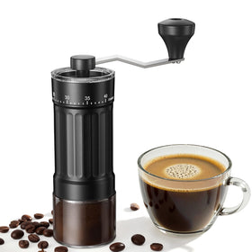 CEVING mini manual grinder with external adjustment dial for precise grind control.