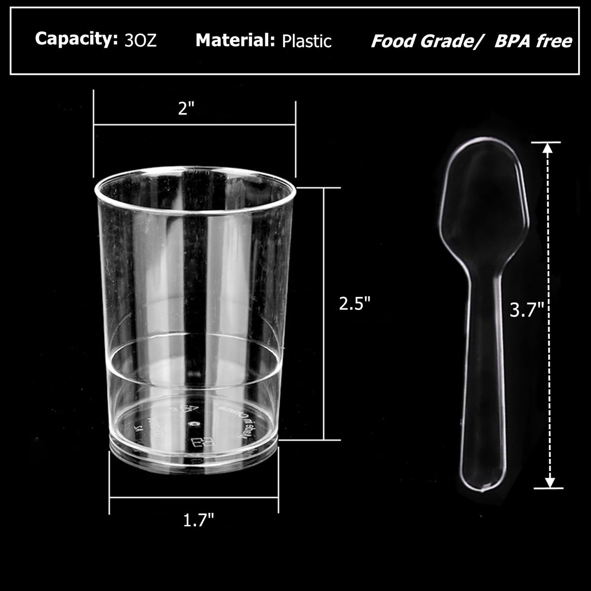 CEZOOWYEX clear shooter cups highlight layered desserts and treats.