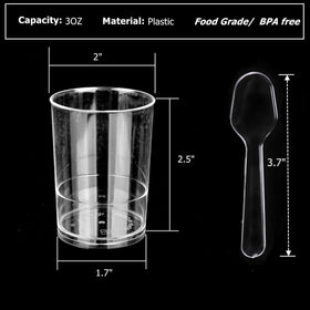 CEZOOWYEX clear shooter cups highlight layered desserts and treats.