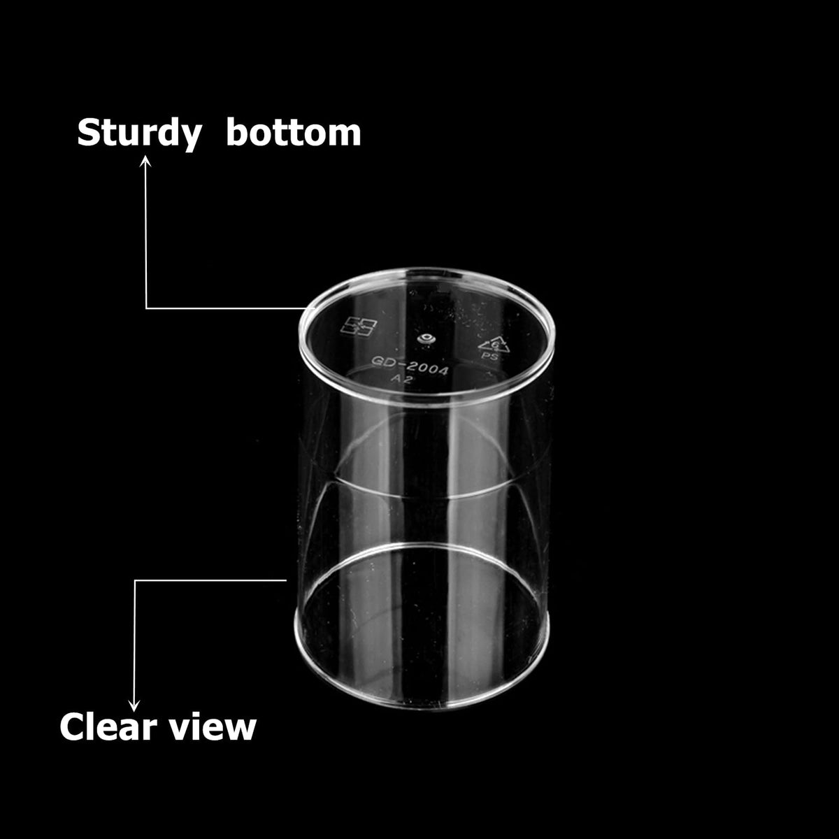 CEZOOWYEX dessert cups stacked for easy storage and quick reuse.