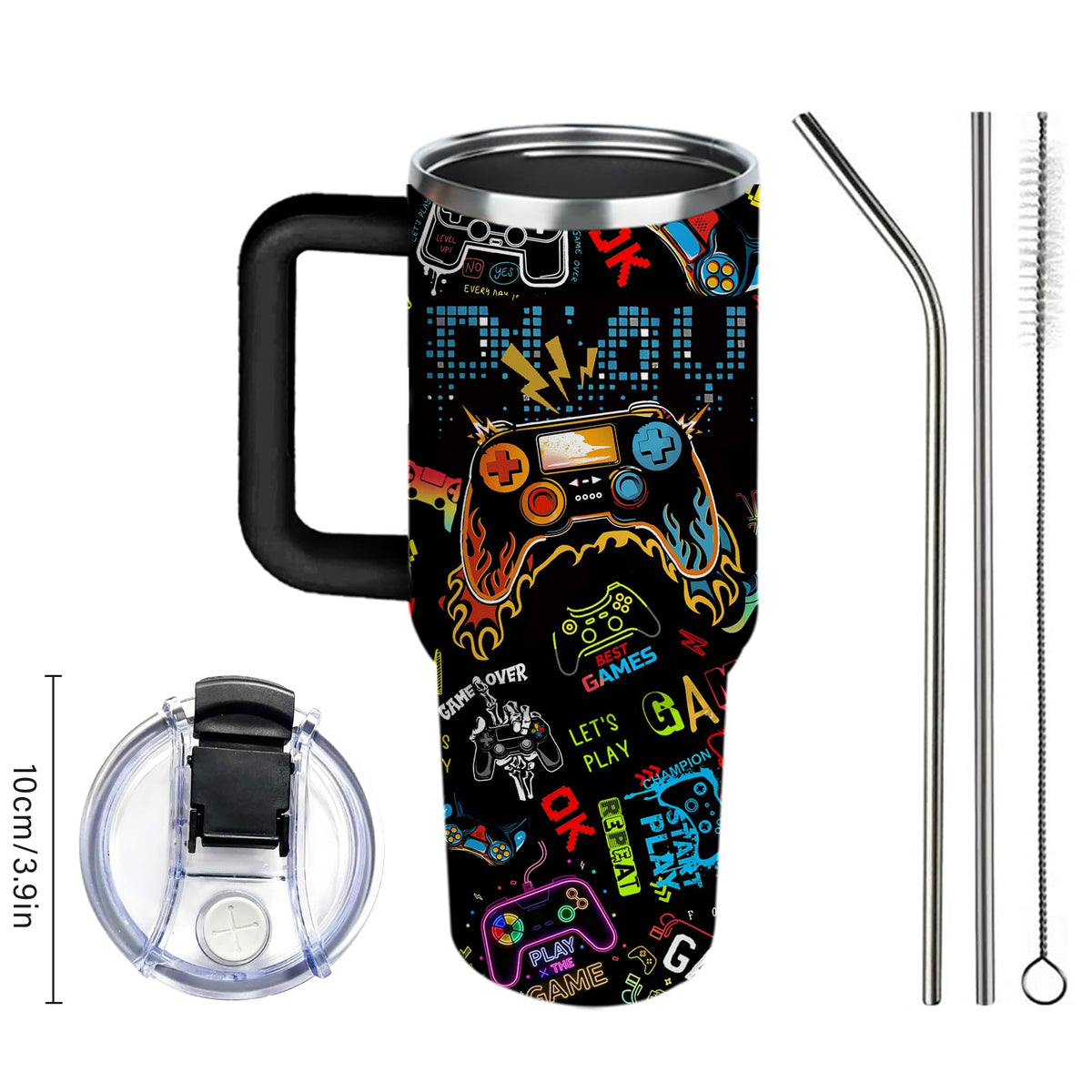 CGMIBAS BPA-free 40oz gaming tumbler built for daily use
