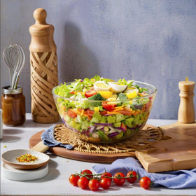 CGNWEEPS versatile bowl supports salads, dough, marinating, and fruit serving.
