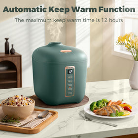 CHACEEF keep-warm function maintaining ready-to-eat rice after cooking.