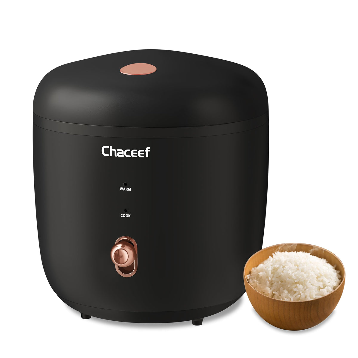 CHACEEF mini rice cooker compact design ideal for small kitchens and dorms.