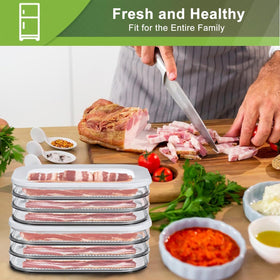 CHACHAE deli meat container with lid for transport and tidy storage.