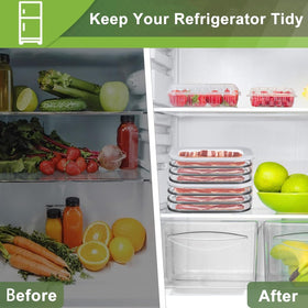CHACHAE stackable deli box with clear lid for space-saving organization.
