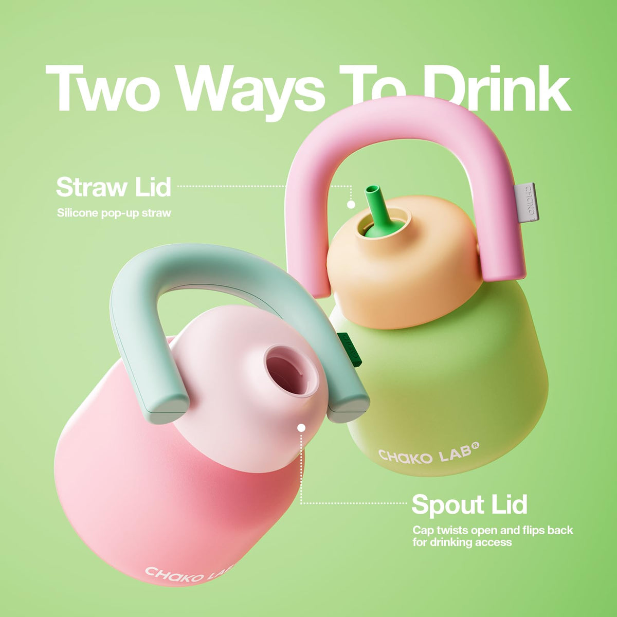 CHAKO LAB bottle with non-slip bottom keeps it steady on surfaces.