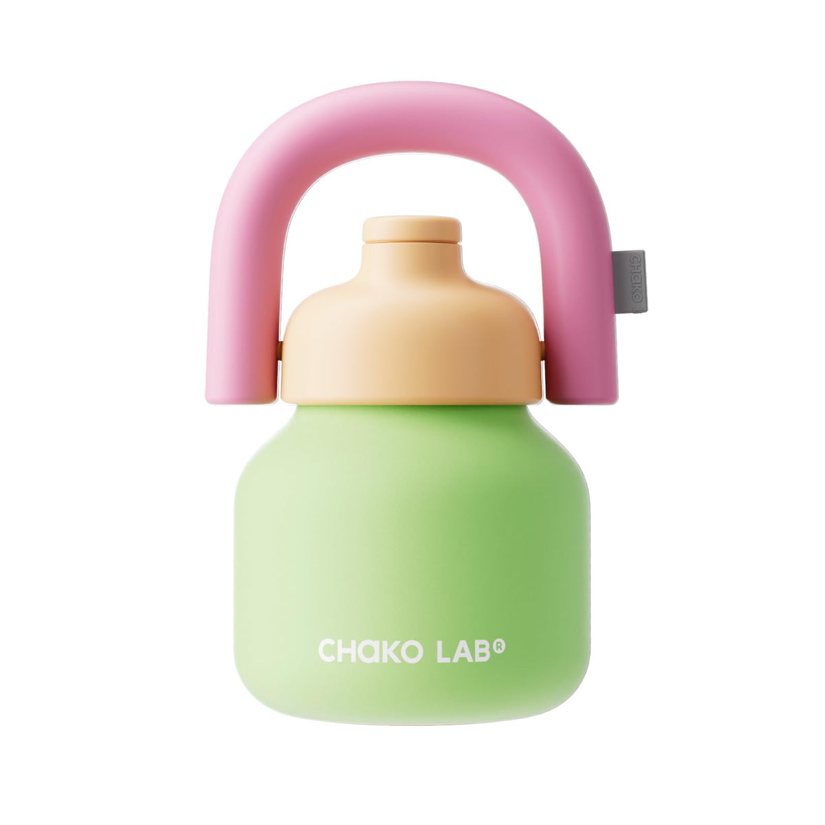 CHAKO LAB wide-mouth water bottle with straw for easy filling on the go.