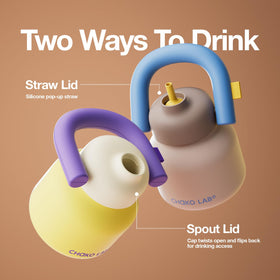 CHAKO LAB wide-mouth water bottle design for easy filling and cleaning.