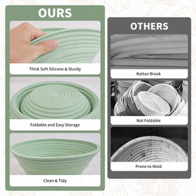 Cham-X foldable banneton basket saves space when storing proofed dough