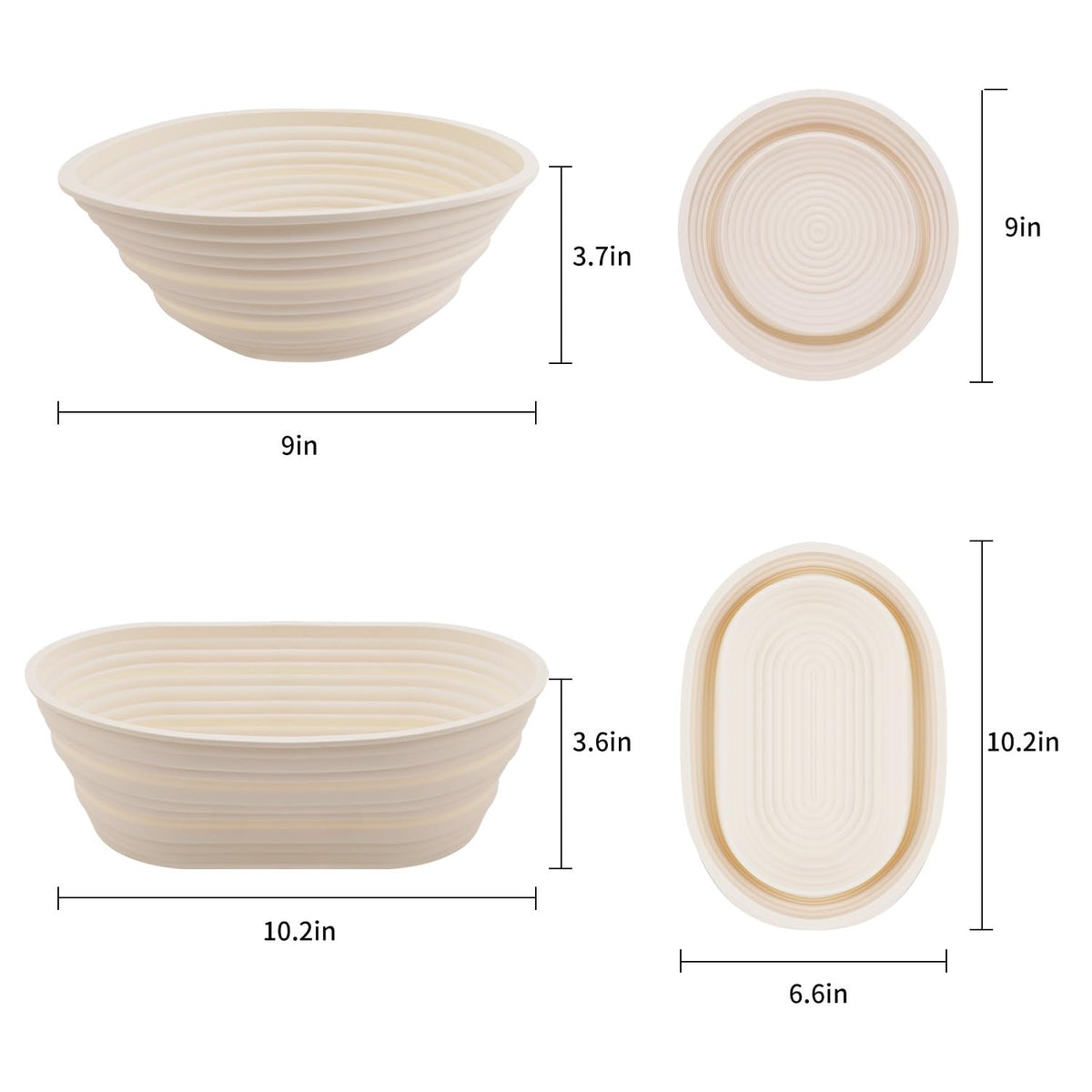 Cham-X foldable banneton bread-proofing basket saves kitchen space.
