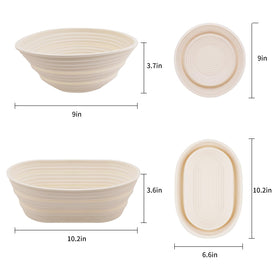 Cham-X foldable banneton bread-proofing basket saves kitchen space.