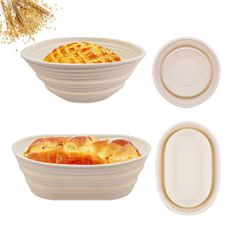 Cham-X silicone banneton oval 10 inch for even rise and easy release.