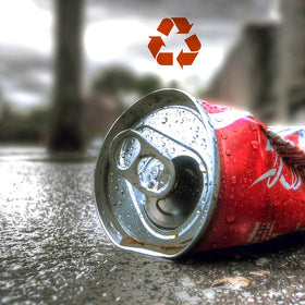 Environmentally friendly Chambridge design reduces can volume for recycling