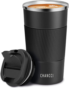 CHANCCI 16oz travel mug with leakproof lid for spill-free commuting