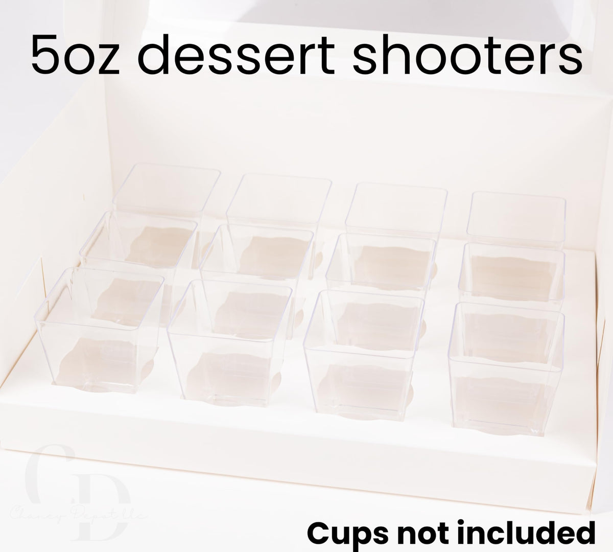 Chaney Depot sturdy white cardboard construction for reliable dessert transport.