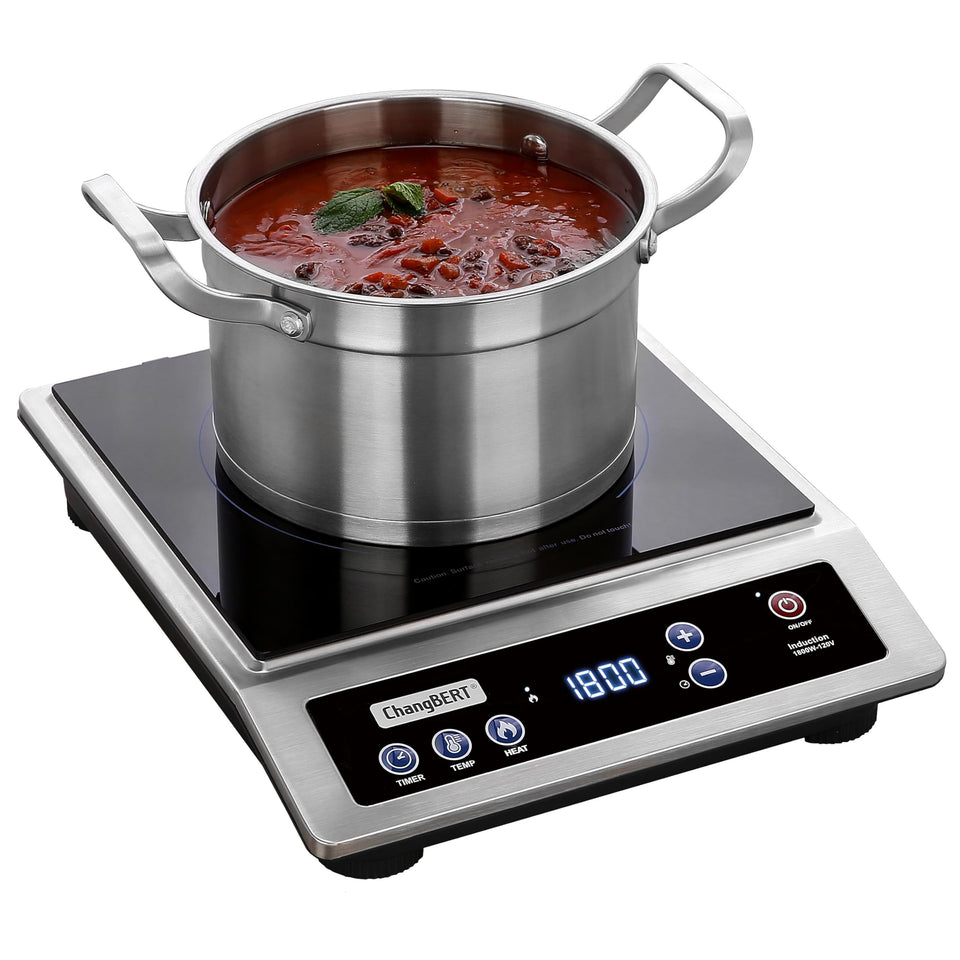ChangBERT induction cooktop top view highlights compact design for small spaces.