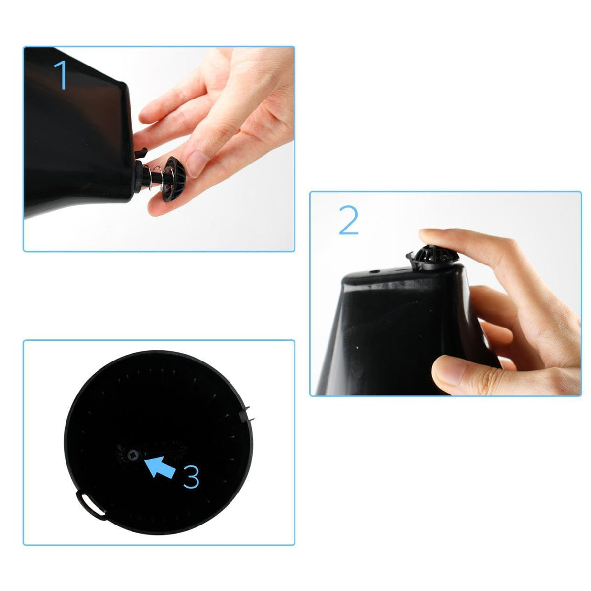 ChangTa DCC-1200FB bottom spring plug emphasizes careful handling during removal.