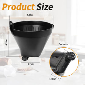 ChangTa DCC-1200FB filter basket inside reveals easy-to-clean layout for quick post-brew cleanup.
