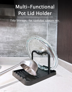 CHANNICORNER multifunction kitchen rack supports utensils and tablet while you cook.