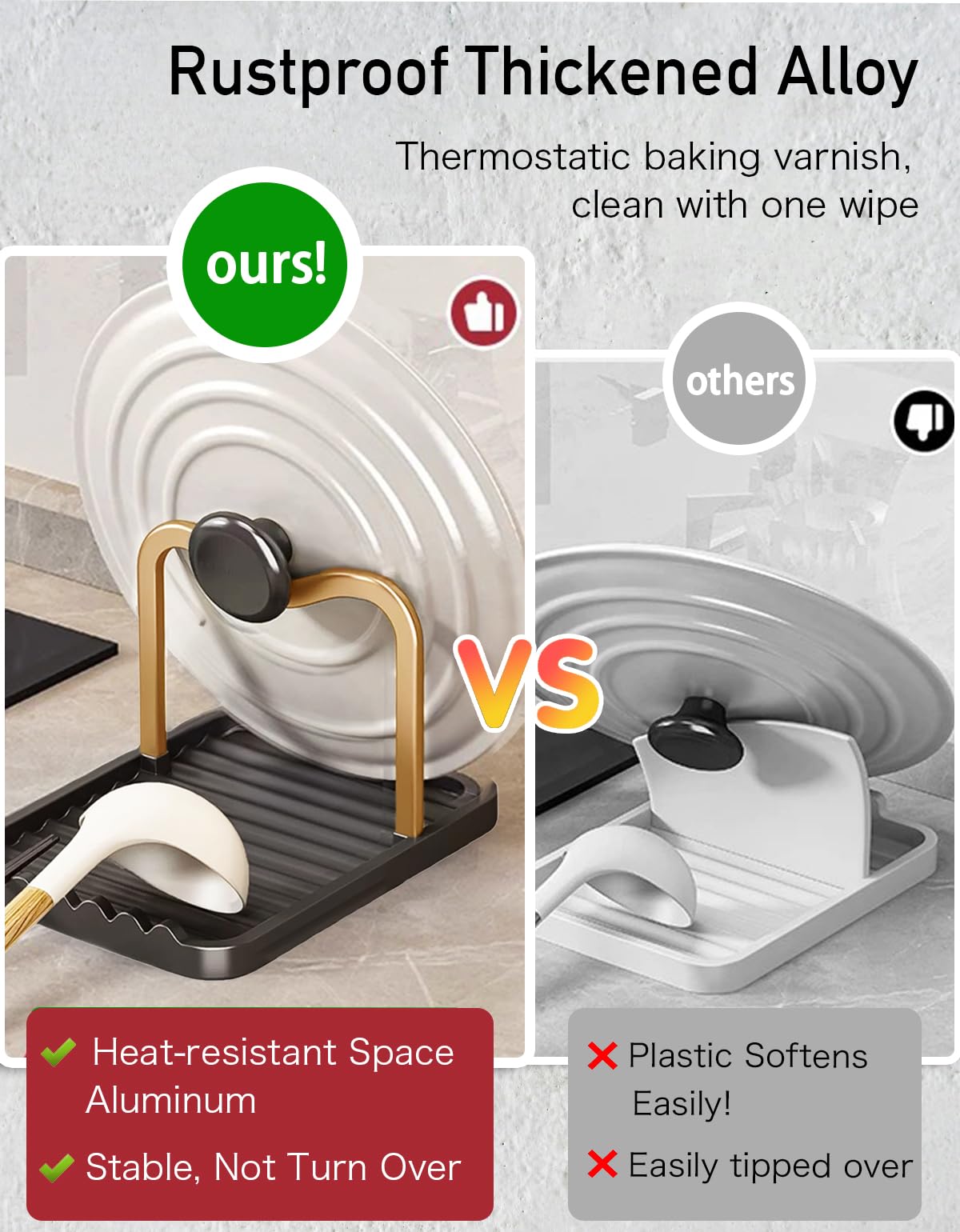 CHANNICORNER non-slip pads prevent sliding for safe countertop use