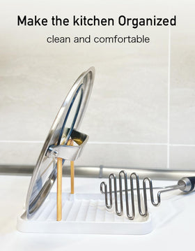 Water ripple texture helps keep lids in place and drains moisture.