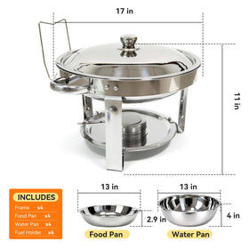 Charcofire water pans retain heat evenly for consistent serving temperature.