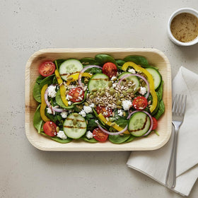 Charity Leaf outdoor picnic tray: ready for casual gatherings with compostable convenience.