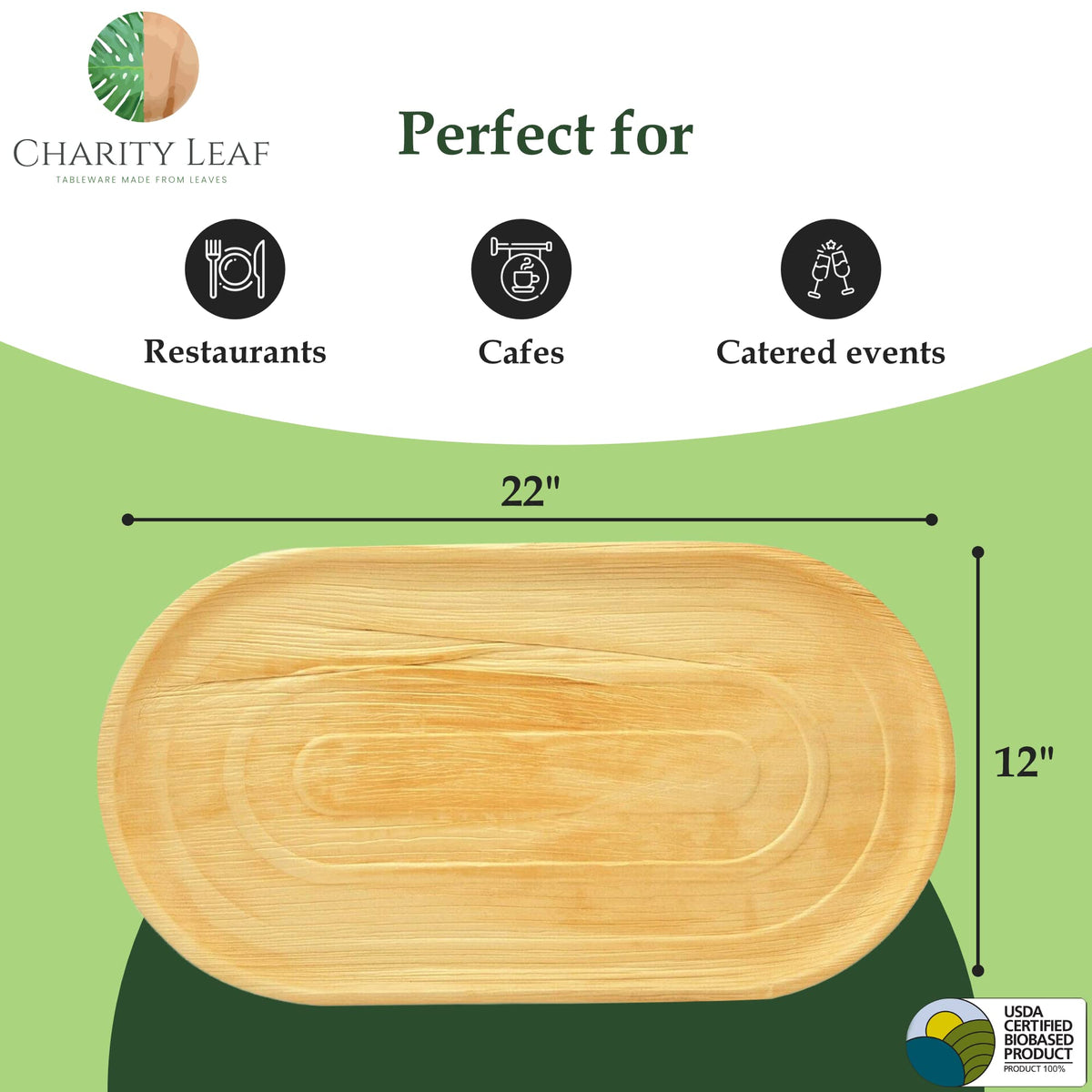 Charity Leaf wedding eco platter displaying a variety of foods.