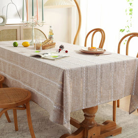 Chassic farmhouse boho hemstitch detail adds a cozy, upscale touch to everyday meals.