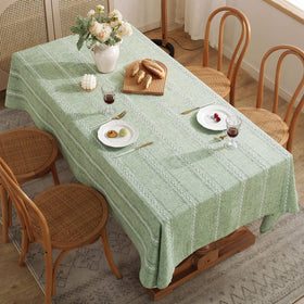 Texture of Chassic wrinkle-free faux linen fabric.