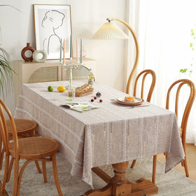 Chassic tablecloth 60x104 on a rectangular table fits 8-10 seat setups