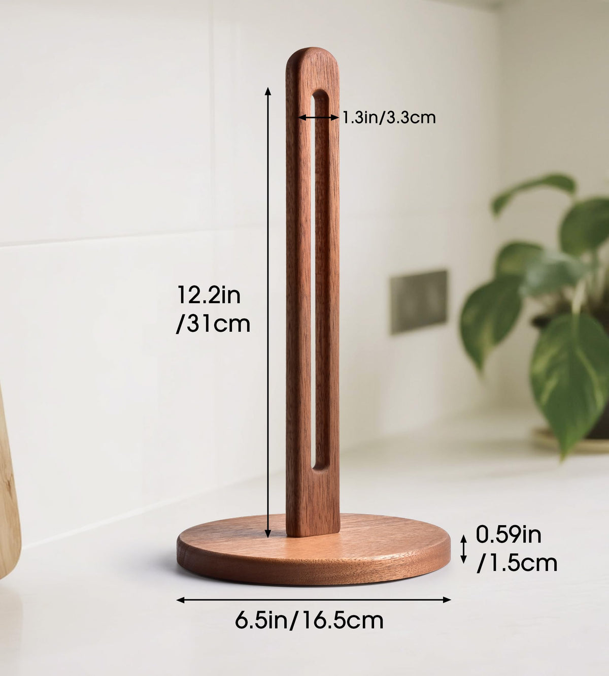 CHAUNCEY HOME Acacia paper towel holder tool-free assembly