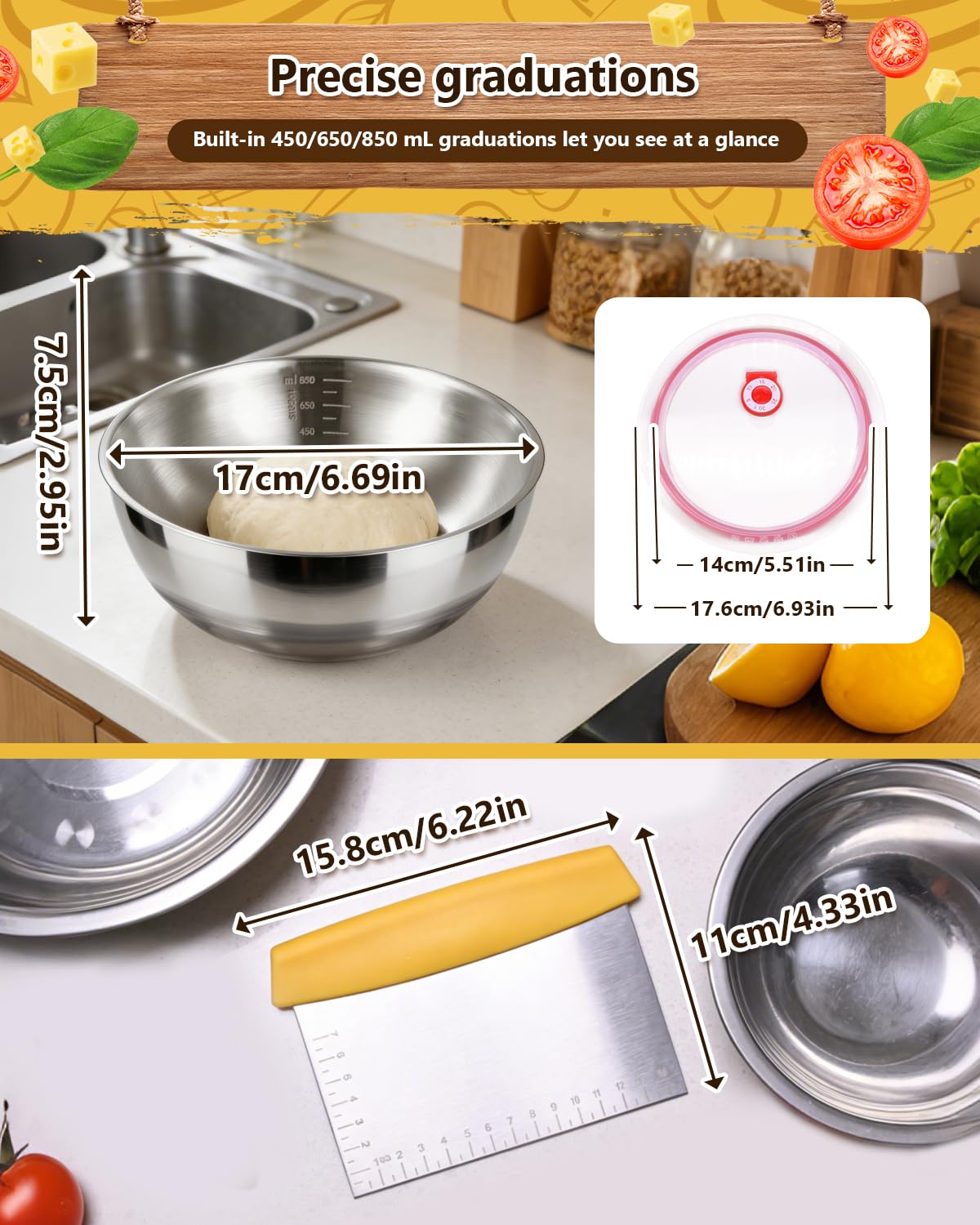 ChaviChax 850ml capacity supports cold fermentation and overnight proofing.