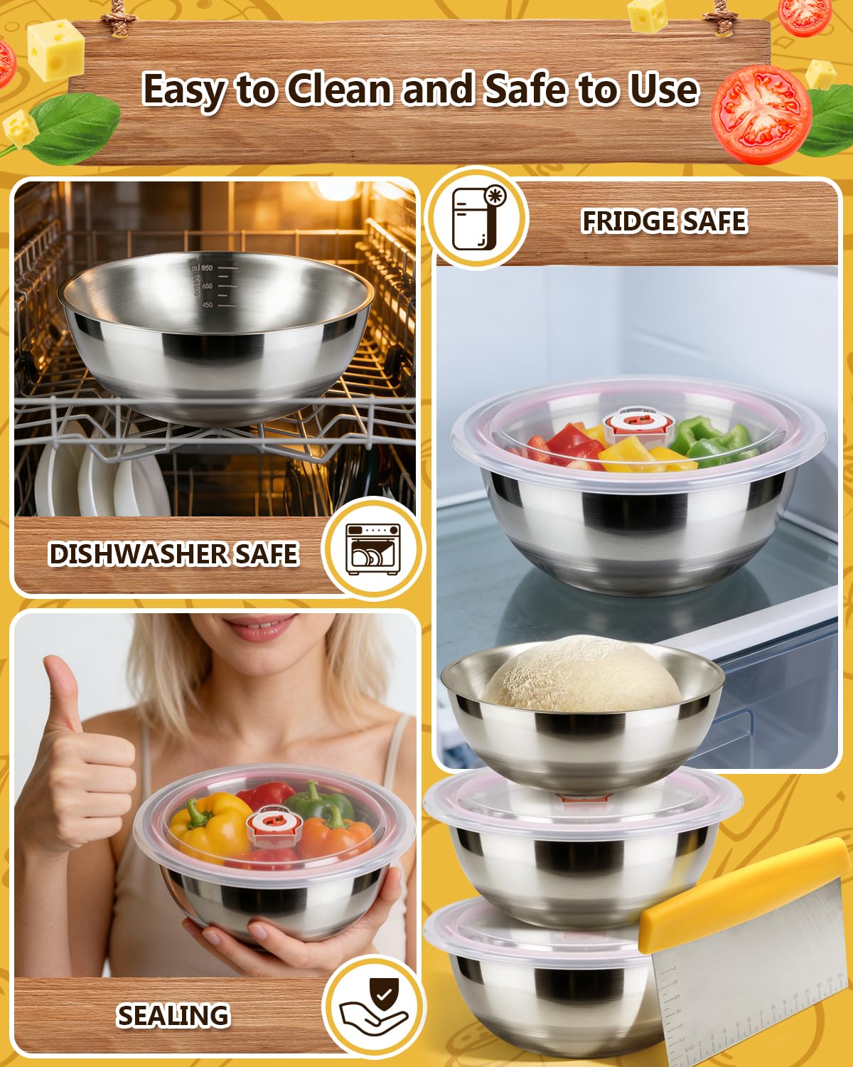ChaviChax dough cutter included for quick portioning of dough balls.