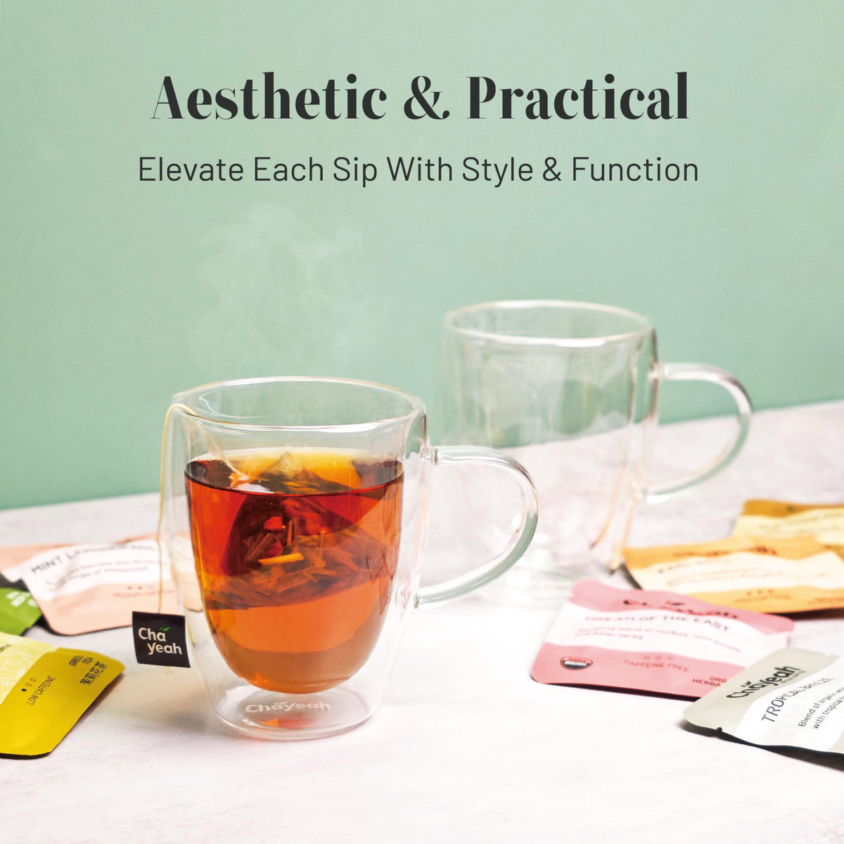 ChaYeah espresso crema visible in glass for elegant presentation