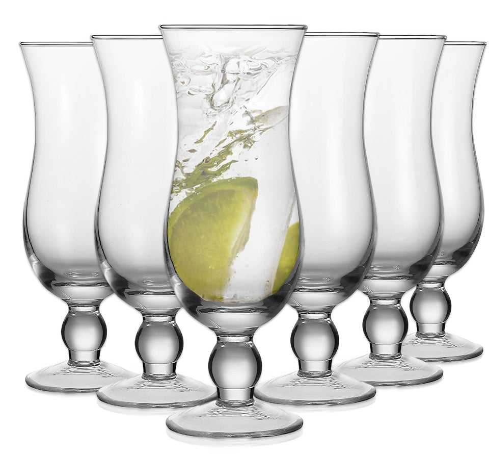 Cheardia hurricane glass 14oz for pina colada, sturdy and elegant.