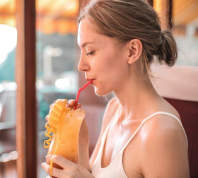 Cheardia tropical drink glass for juices and iced tea, versatile and durable.