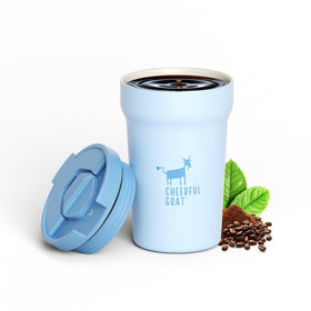 Cheerful Goat ceramic inner liner mug shows pure taste with no metallic aftertaste