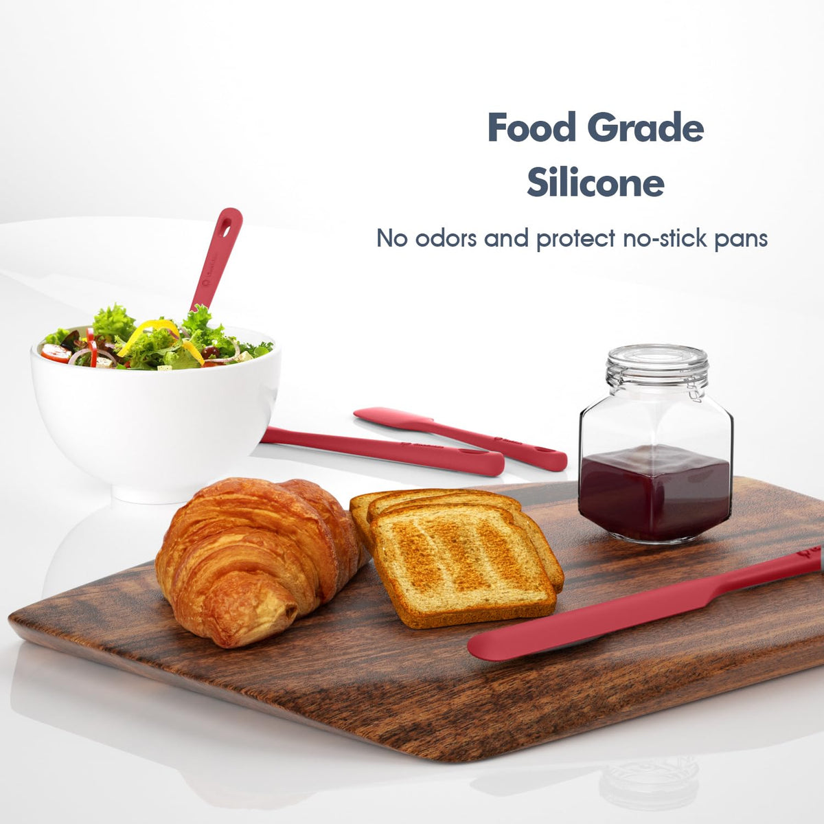 Versatile spatulas for batter, sauces, and jar spreading tasks, ChefAide.