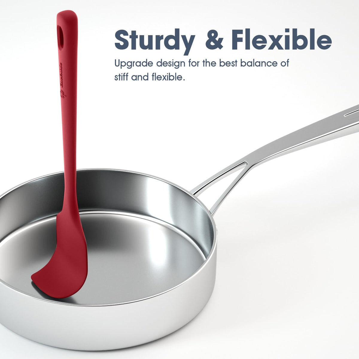 Dishwasher-safe ChefAide spatula set for easy cleanup after cooking.