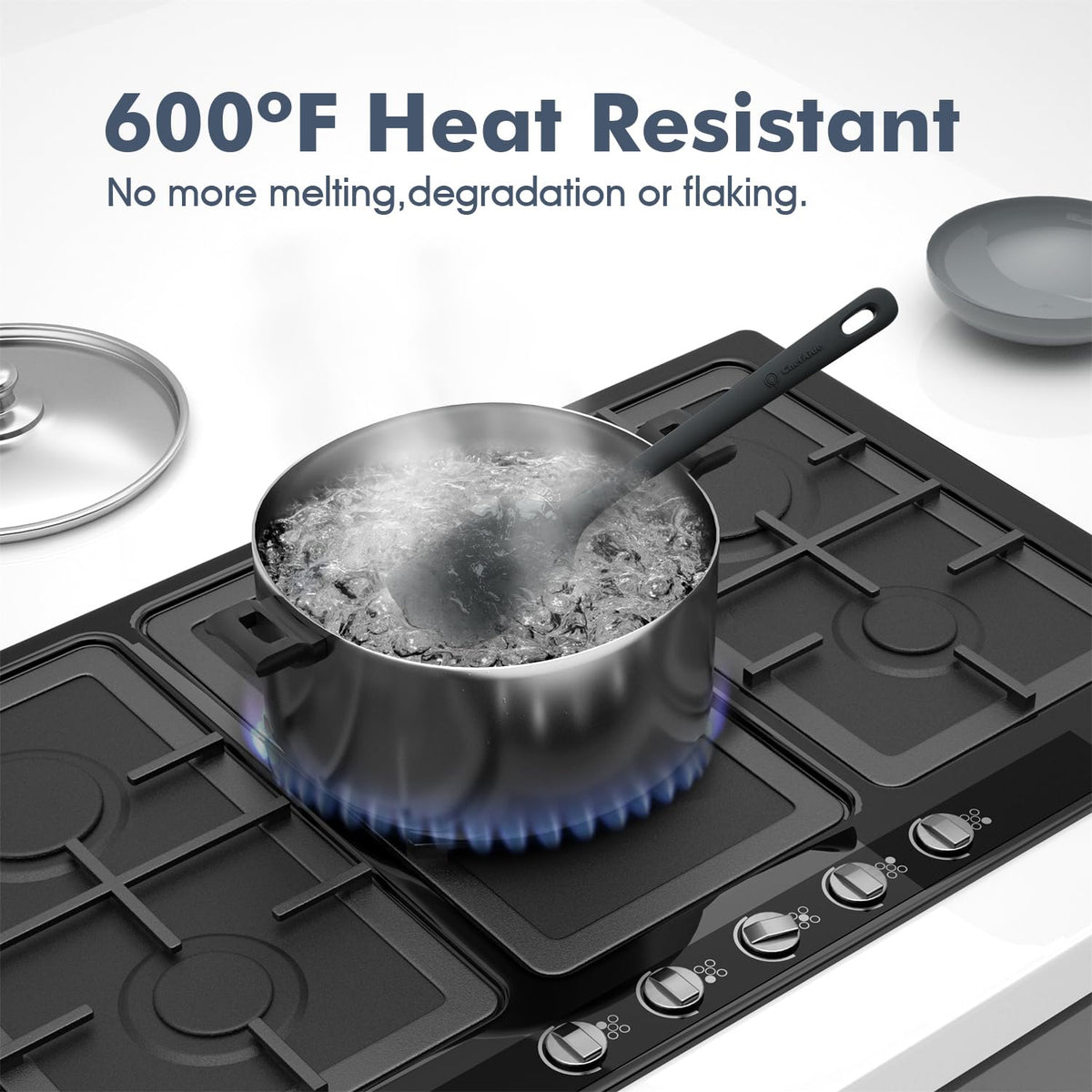 ChefAide ergonomic handle spatula demonstrates balanced flexibility for precise scraping