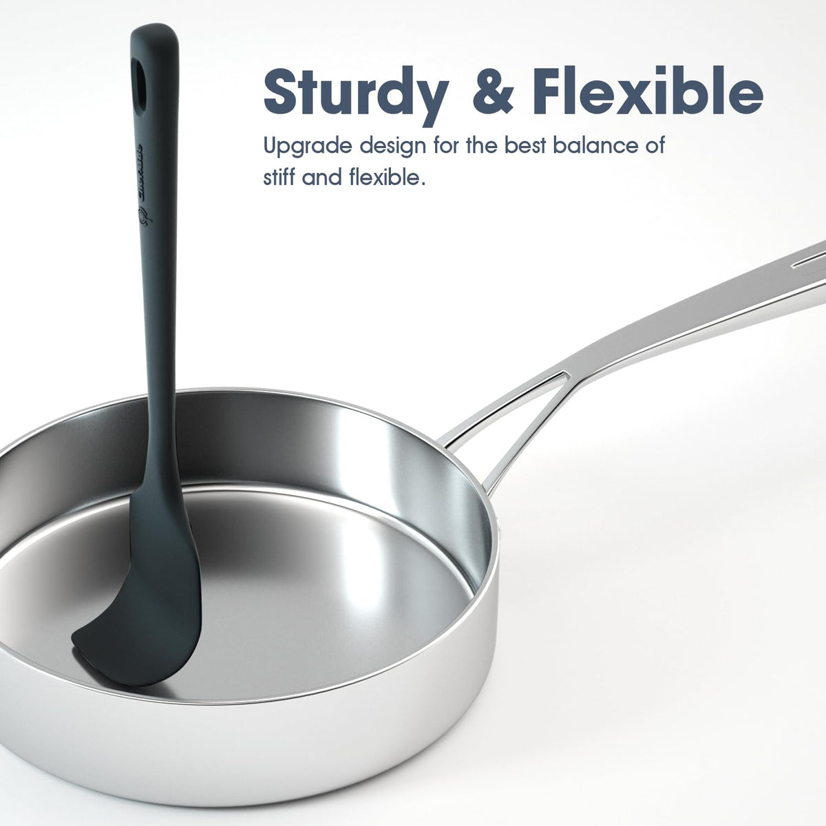 ChefAide spatula safe for non-stick cookware preventing scratches on delicate pans
