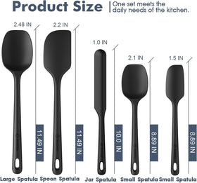 ChefAide silicone spatula close-up showing high-heat resistance up to 600°F