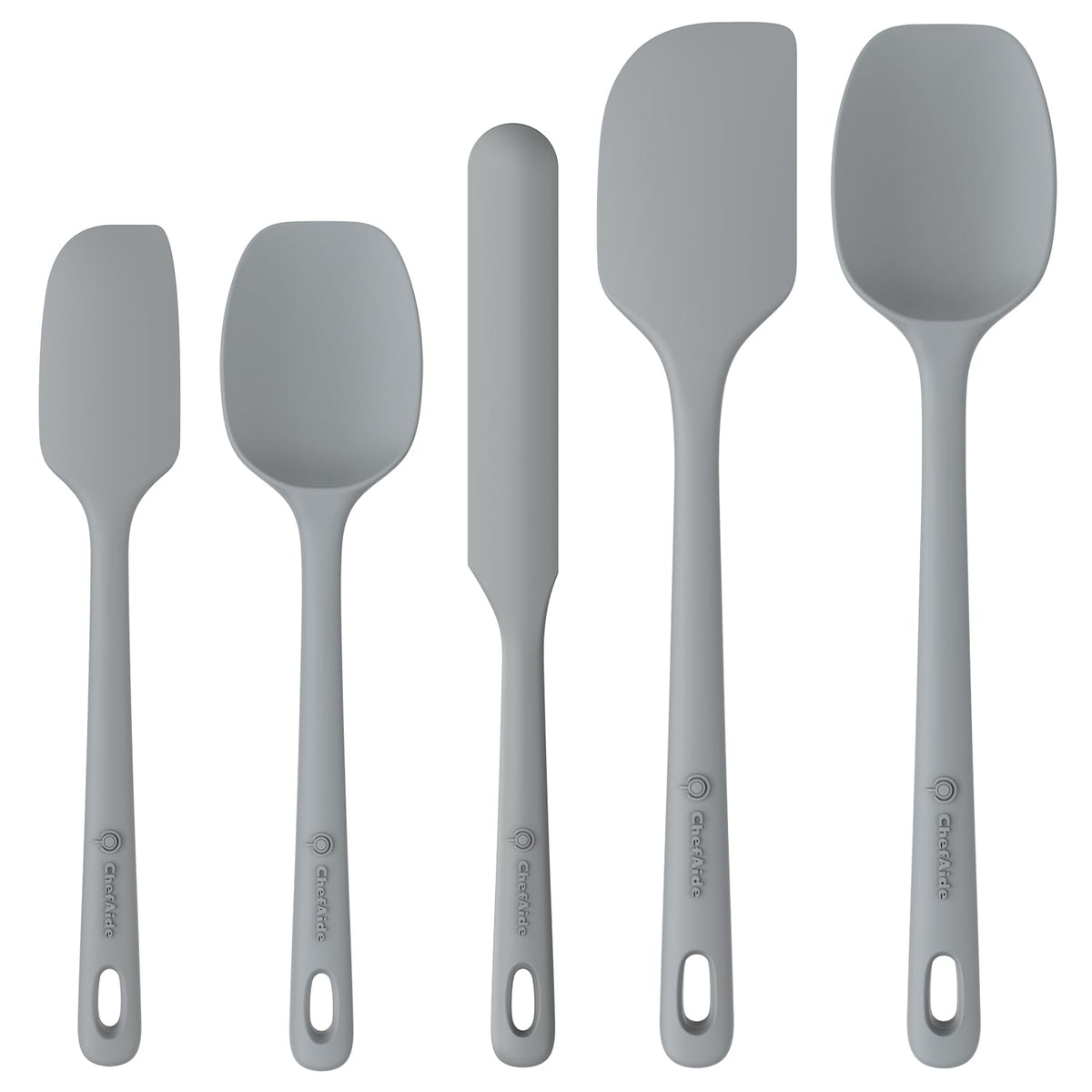 ChefAide silicone spatula set collection with versatile kitchen tools for any task
