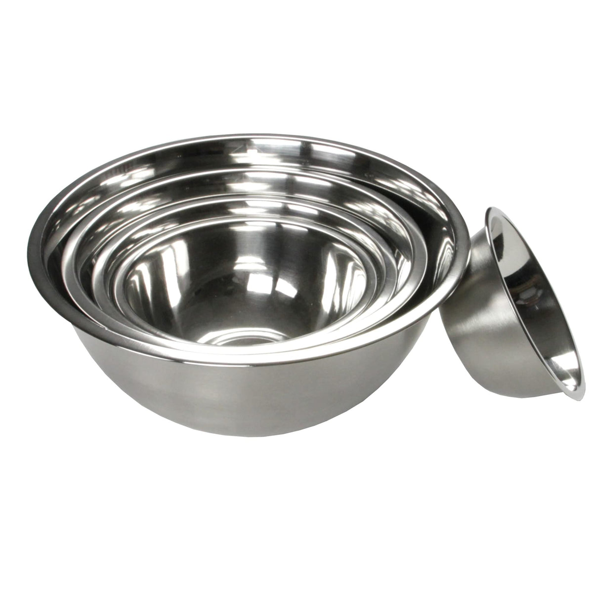 Chef Craft brushed mixing bowl exterior finish enhances kitchen decor.