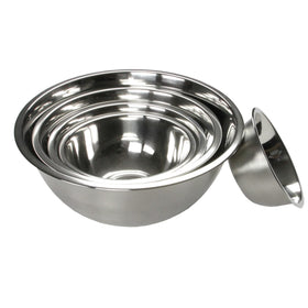 Chef Craft brushed mixing bowl exterior finish enhances kitchen decor.