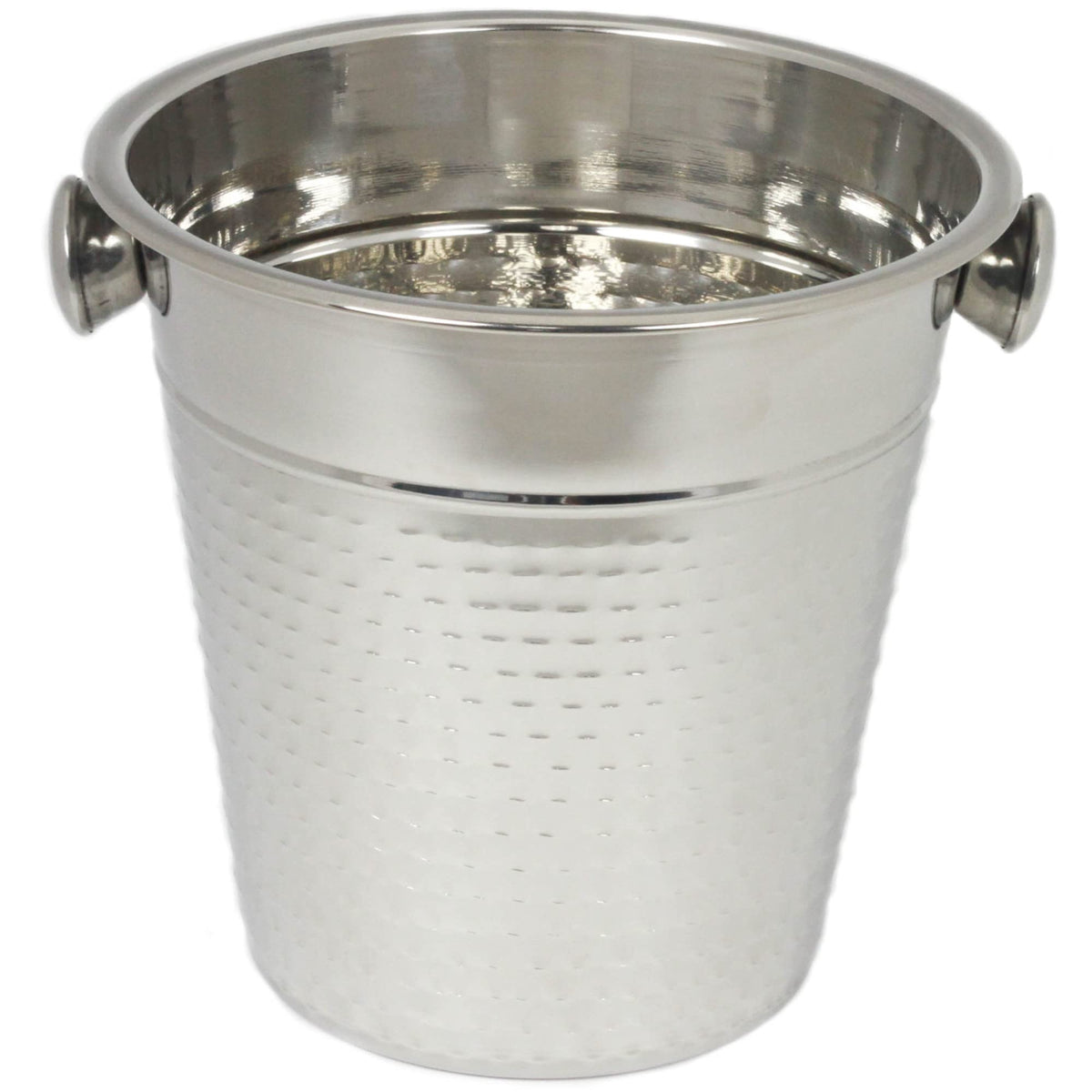 Chef Craft hammered champagne bucket 4qt shines with elegant ice-ready presentation.
