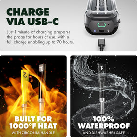 CHEF iQ Sense dishwasher-safe probes for easy cleanup.